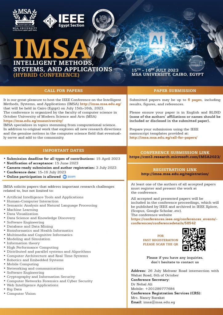 Call for Papers – IMSA Conference 15-16 July 2023