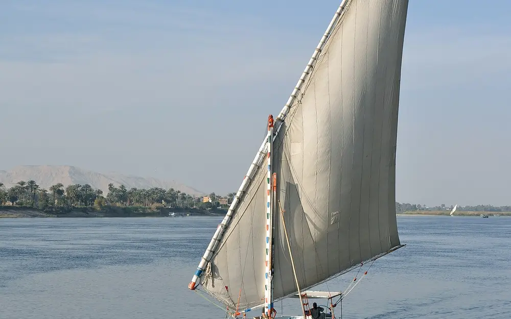 A felucca sailing on the Nile